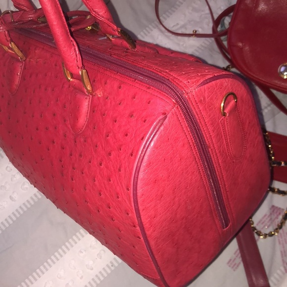 Exotic Ostrich leather Italy bag Authentic - Picture 5 of 17